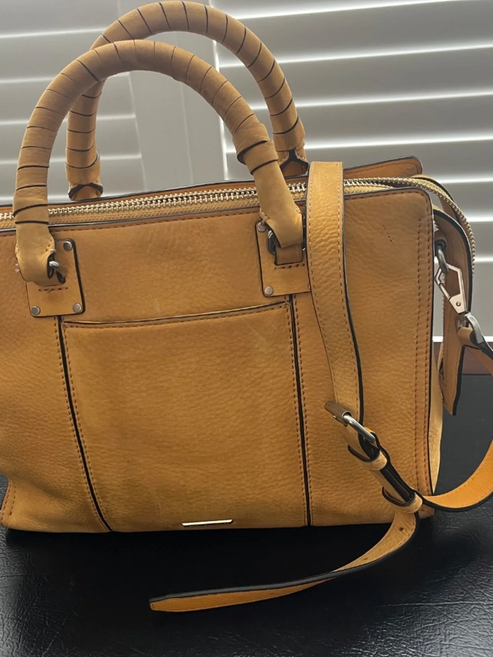 Rebecca Minkoff removable shoulder suede